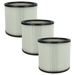 Vhbw lot de 3x filtres � cartouche compatible avec shopvac ultra pump vac 45 aspirateur - filtre pliss� ...