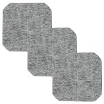 Vhbw 3x filtre � charbon actif compatible avec tefal super classic 1000 friteuse - 12 x 12 x 0, 8 cm