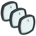 Vhbw 3x filtre compatible avec leifheit power vac 11925, 11926 aspirateur - filtre hepa noir / blanc