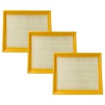 Vhbw 3x filtre compatible avec lidl parkside ppwd 30 a1 aspirateur - filtre hepa blanc / jaune