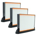 Vhbw 3x filtre pliss� plat f8 remplacement pour starmix 416038, 416069, fk 4300, fkp 4300 pour aspirateur ...