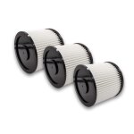 Vhbw 3x filtre rond pour aspirateur multifonction compatible avec aldi workzone aspirateur � liquide, ...