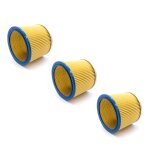 Vhbw 3x filtre rond / filtre en lamelles pour aspirateur, robot, aspirateur multifonctions einhell inox ...