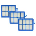 Vhbw 3x filtre compatible avec tornado to4620 aspirateur - filtre de sortie d'air, blanc / bleu