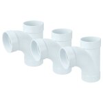 Vhbw 3x raccord t en pvc pour aspiration centrale 50, 8 mm de diam�tre / 2 '' syst�me de tube rond