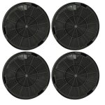 Vhbw 4x filtre � charbon actif compatible avec ariston xh 90f hotte aspirante - 19, 6 cm