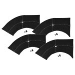 Vhbw 4x filtres � charbon actif compatible avec indesit h161m(wh), h161ix, h161ixuk, h161mix, h161 (wh) ...