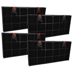 Vhbw 4x filtres � charbon actif remplacement pour scholtes chf150 / 1, dkf24, c00090799, 8015250495966 ...