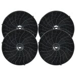 Vhbw 4x filtres  charbon actif compatible avec whirlpool akr 860 ix, akr 855 ix, whvp 63 lt w, hd fe10 ...