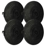 Vhbw 4x filtres � charbon actif compatible avec zanussi aft602w 94961081300 hotte aspirante - 21 cm