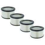Vhbw 4x filtre pliss� compatible avec dicogar 1200w aspirateur � cendres - noir / blanc, nettoyable
