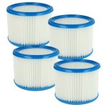 Vhbw 4x filtre pliss� compatible avec nilfisk - alto attix 8 gallon / as / e, 550 - 21, 22, 30 - 21 xc, ...