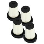 Vhbw 4x filtre pliss� plat compatible avec grundig gms2550, invictus one 1 aspirateur sans fil � batterie ...
