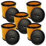Vhbw lot de 5x filtres  cartouche compatible avec parkside (lidl) pnts 1400 a1, 1300 f5, 1300 e4, 1400 ...