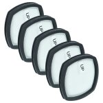 Vhbw 5x filtre compatible avec leifheit power vac 11925, 11926 aspirateur - filtre hepa noir / blanc