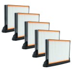 Vhbw 5x filtre pliss� plat f8 compatible avec eibenstock dss 1225 a, dss 25 m aspirateur industriel