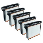 Vhbw 5x filtre pliss� plat f8 compatible avec spit ac1630p, ac1625, ac1600, ac1630pm aspirateur sec / ...
