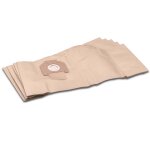 Vhbw 5x sacs compatible avec gnde nts 1200 n&t aspirateur - papier, 66cm x 27, 8cm marron