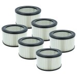Vhbw 6x filtre pliss� compatible avec velleman tc90600 aspirateur � cendres - noir / blanc, nettoyable ...