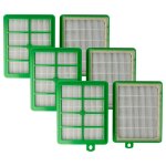 Vhbw 6x filtre remplacement pour electrolux efh 12, esf1w pour aspirateur - filtre hepa