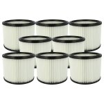 Vhbw 8x cartouche filtrante compatible avec nilfisk aero 840a, 7 galon as / e, 800a aspirateur - filtre ...