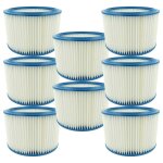 Vhbw 8x cartouche filtrante compatible avec nilfisk alto attix 965 - 2h / m sd xc, 995 - 0h aspirateur ...