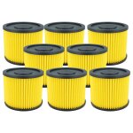 Vhbw 8x filtre pliss� compatible avec lidl parkside pnts 1300 e4, 1300 f5, 1300, 1400, 1300 a1, 1300 ...