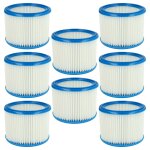 Vhbw 8x filtre pliss� compatible avec nilfisk - alto attix 8 gallon / as / e, 550 - 21, 22, 30 - 21 xc, ...