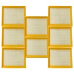 Vhbw 8x filtre compatible avec lidl parkside ppwd 30 a1 aspirateur - filtre hepa blanc / jaune