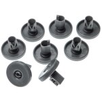 Vhbw 8x roulette pour panier inf�rieur compatible avec zanussi zdt100, zdt110, zdt101, zdt112, zdt111 ...