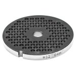 Vhbw grille taille 32 compatible avec porkert hachoir � viande - diam�tre des trous 6mm, trou central ...