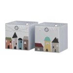 Vicco boîte pliante , gris (ville), 30 x 30 cm (motif ville) Vicco boîte pliante , gris (ville), 30 x 30 cm (motif ville)