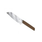 Victorinox 6. 9050. 17kg couteau santoku swiss modern, lame alv�ol�e 17 cm, manche noyer. pr�sentation ...