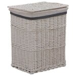 Vidaxl 286978 panier � linge saule blanc