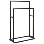 Vidaxl 336127 porte - serviettes et anneau porte - serviettes noir