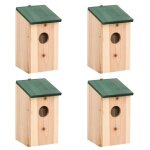 Vidaxl 4 pcs nichoirs bois 12x12x22 cm
