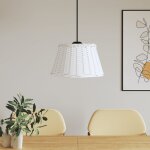 Vidaxl abat - jour de plafonnier blanc �50x30 cm osier