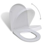 Vidaxl abattant wc � fermeture en douceur blanc carr�