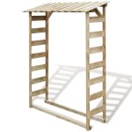 Vidaxl abri de stockage du bois de chauffage 150x44x176 cm pin imprégné Vidaxl abri de stockage du bois de chauffage 150x44x176 cm pin imprégné