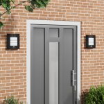 Vidaxl appliques murales avec capteur 2 pcs en acier inoxydable noir ip44
