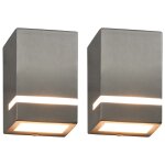 Vidaxl appliques murales d'extérieur 2 pcs 35 w argenté rectangulaire Vidaxl appliques murales d'extérieur 2 pcs 35 w argenté rectangulaire