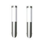 Vidaxl applique murale d'extérieur 2 pcs acier inoxydable Vidaxl applique murale d'extérieur 2 pcs acier inoxydable