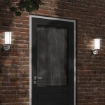 Vidaxl applique murale d'extrieur argent acier inoxydable