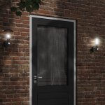 Vidaxl applique murale d'extérieur avec capteur noir acier inoxydable Vidaxl applique murale d'extérieur avec capteur noir acier inoxydable