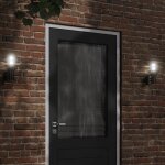 Vidaxl applique murale d'extrieur noir acier inoxydable