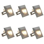 Vidaxl appliques murales led d'ext¿¿rieur 6 pcs 5 w argent¿¿ carr¿¿ Vidaxl appliques murales led d'ext¿¿rieur 6 pcs 5 w argent¿¿ carr¿¿