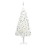 Vidaxl arbre de no�l artificiel pr� - �clair� et boules blanc 240 cm