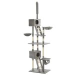 Vidaxl arbre a chat avec griffoirs en sisal 230 - 260 cm gris