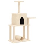 Vidaxl arbre a chat avec griffoirs en sisal crme 122 cm