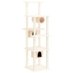 Vidaxl arbre a chat avec griffoirs en sisal crme 169 cm